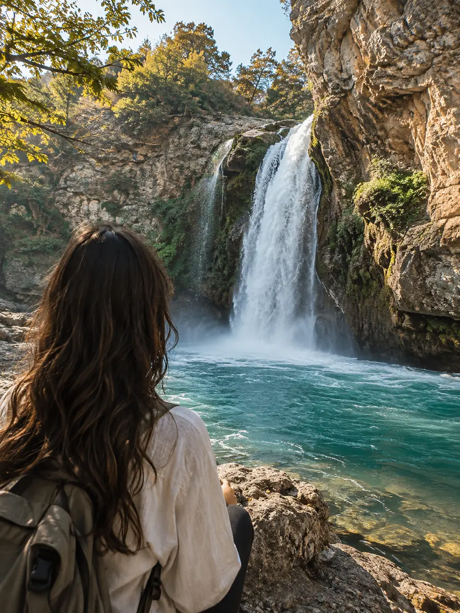 Uitzicht bij La Leona-waterval